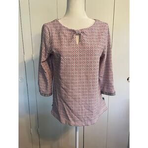 Talbots Size‎ Large Women's Pullover Knit Top 3/4 Sleeves 100% Cotton